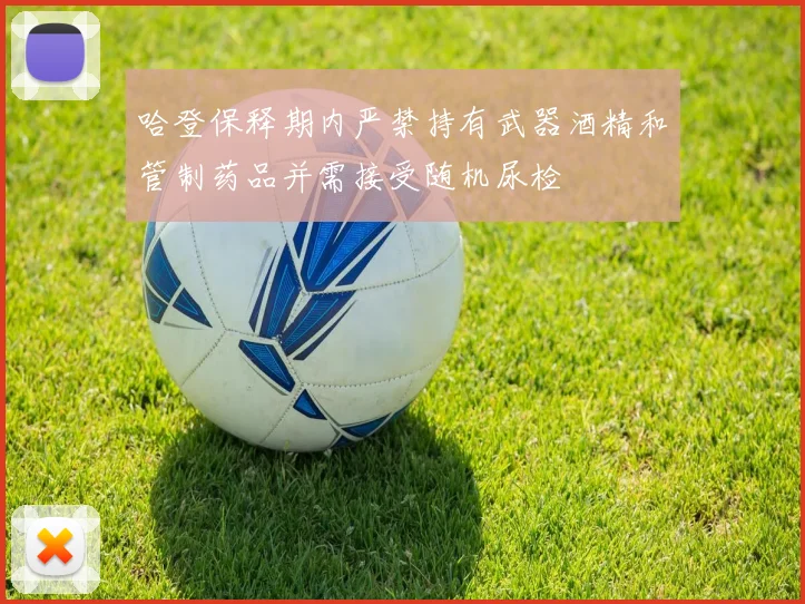 哈登保释期内严禁持有武器酒精和管制药品并需接受随机尿检